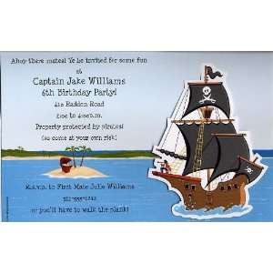  Buccaneer Pirate Ship Invitation Toys & Games