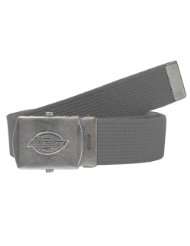 Dickies Charcoal Web Belt w/Dickies Logo Military Nickel Buckle