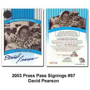    Press Pass Signings 03 David Pearson Card