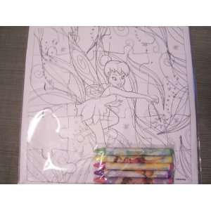  Tinkerbell Puzzle Coloring Set with 6 Crayons Toys 