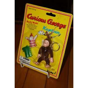 Curious George Keychain with Two Mini Hand Puppets