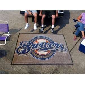 Milwaukee Brewers 5X6ft Indoor/Outdoor Tailgater Area Rug/Mat/Carpet 