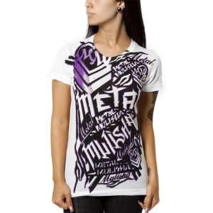 Metal Mulisha Profilin Crew Womens Short Sleeve Fashion Shirt w/ Free 