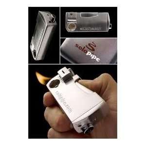  Wikie Solo Pipe Gunmetal W/built in Lighter Everything 