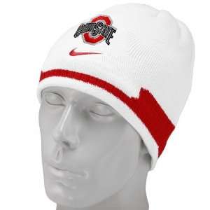   Buckeyes White Conference 4th and Goal Knit Hat