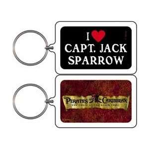   Caribbean I Love Capt. Jack Sparrow Lucite Keychain