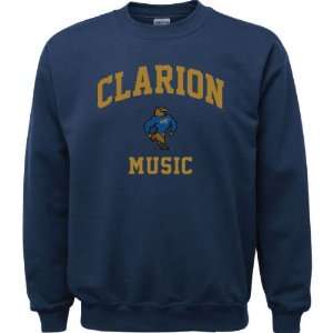  Clarion Golden Eagles Navy Music Arch Crewneck Sweatshirt 