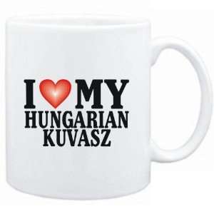    Mug White  I LOVE Hungarian Kuvasz  Dogs