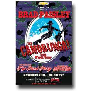 com Brad Paisley Poster   Concert Flyer   Camobunga 2012 World Tour 