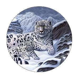  Snow Leopard And Cub Spare Tire Cover Automotive