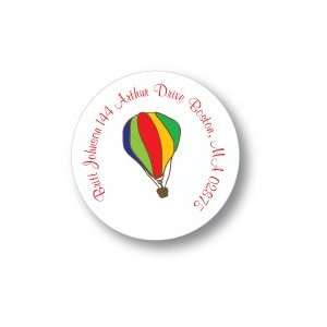  Polka Dot Pear Design   Round Stickers (Hot Air Balloon 