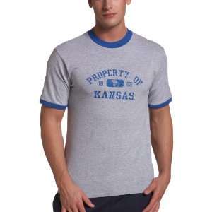  Kansas Jayhawks Oxford Ringer T Shirt