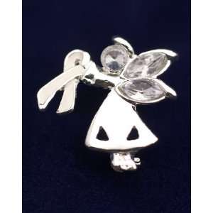  White Ribbon Pin Angel By My Side (Retail) Everything 