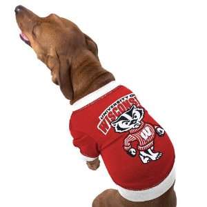 Wisconsin Badgers Cardinal Collegiate Dog T shirt  Sports 