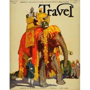 1928 Cover Travel Decorated Jewel Royal Elephant India 