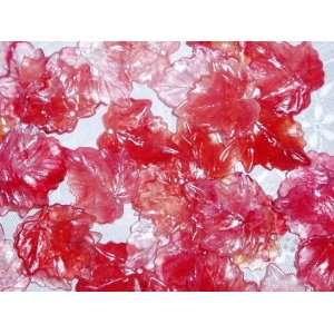  Peppermint Swirl Maple Leaves Lucite Beads Arts, Crafts 
