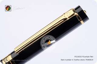 Picasso Fountain Pen PS 908 CENTURY PIONEER    Lacquered Black