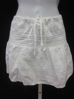 JUICY COUTURE White Linen A Line Mini Skirt Sz S  