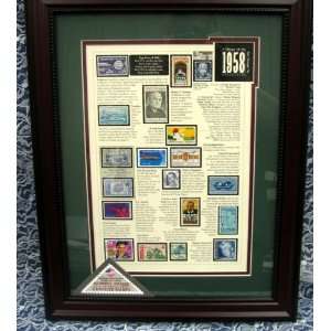  American Stamp Collectibles JR1958 A Glimpse of 1958 14 X 