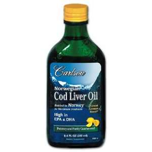  Carlson Labs   Cod Liver Oil Lemon 8.4 fl oz Health 