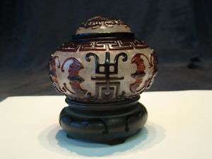 Magnificent 19th Century Chinese Peking Glass Pot  