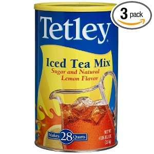 Tetley Iced Tea Mix, Sugar and Natural Lemon Flavor, 74.2 Ounce 