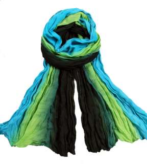FASHION MIXED TONE WRINKLE LONG SCARFS STOLES 18 COLORS  