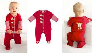   Top Run Run Reindeer Christmas Footed Coverall Romper + Hat 3 Mos $58