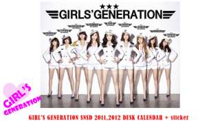 GIRLS GENERATION SNSD 2011,2012 Desk Calendar+ sticker  
