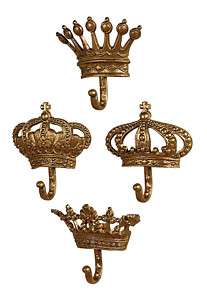 Antique Gold Crown Hooks  