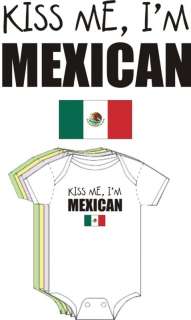 Kiss Me Im Mexican Cute Funny Baby Boy Girl Clothes  