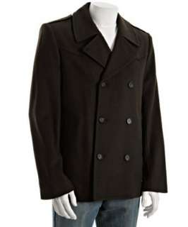 Marc by Marc Jacobs espresso felt double breasted peacoat   up 