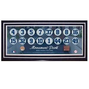New York Yankees Monument Park Retired Numbers Game Used Brick & Dirt 
