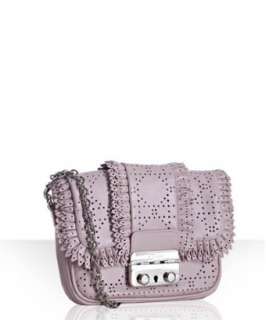 Christian Dior pink leather New Lock perforated shoulder bag 