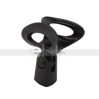 10 Plastic Microphone Mic Holder Stand Clamp Clip Black  