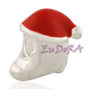  Pandora Style European Bead #352 Christmas Hat and Shoe Fits Pandora 