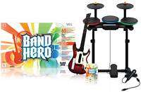   Wii BAND HERO Super Bundle Kit guitar FREE S/H 047875959859  