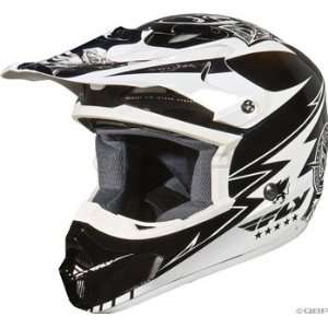  Fly Racing Kinetic Helmet Black/White Youth XS Sports 