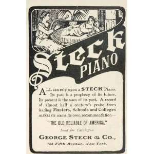 1904 Original Vintage Print Ad George Steck Piano   Original Print Ad 