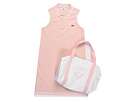 Lacoste Kids Girls Sleeveless Pique Polo Dress w/ Hemline Stripe 
