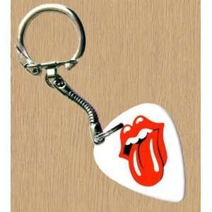  Rolling Stones Premium Guitar Pick Keyring Musical 
