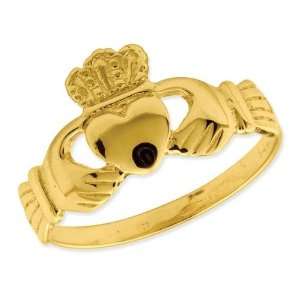  Ladies Claddagh Ring in 14k Yellow Gold Jewelry