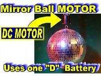 Mirror / Disco Ball Battery Operated DC MOTOR 12 8  