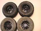 Associated Sc10 2wd Wheels and tires (4) Kmc Rulux/Barcodes (4)