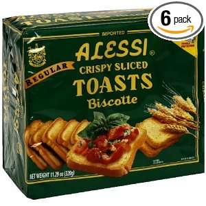 Alessi Toast Regular Sliced, 11.2000 ounces (Pack of6)  
