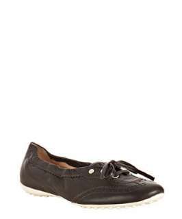 Tods dark brown leather Wave casual oxfords  