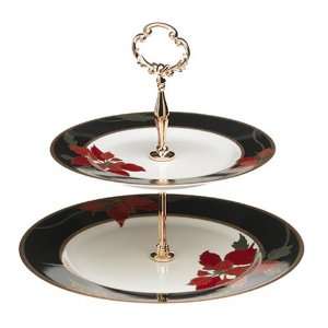  Mikasa Christmas Eve Formal China Two Tier Serving Stand 