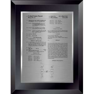  Black Glass Patent Plaque