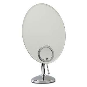   Vue 10X Rimless Fashion Mirror with Pivoting Handle, Chrome Beauty