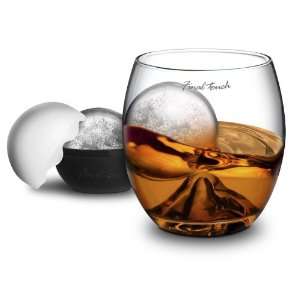   On The Rock Glass Set with Silicone Ice Ball Mold